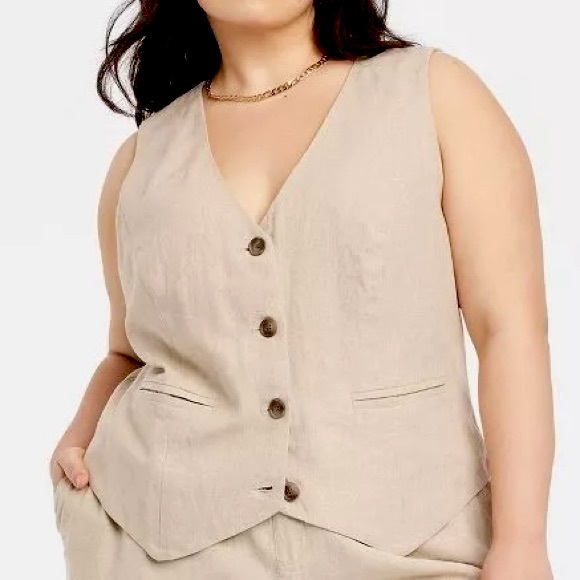 a new day Jackets & Blazers - 🆕 A NEW DAY. Linen Vest